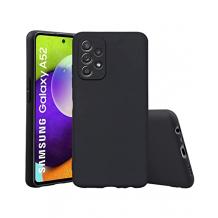 Луксозен силиконов калъф / гръб / TPU кейс за Samsung A52 / A52S - черен със защита за камерата
