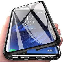 Магнитен калъф Bumper Case 360° FULL за Huawei Pura 70 Ultra - прозрачен / черна рамка