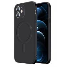 Луксозен силиконов калъф / кейс / J-Case MagSafe за Apple iPhone 13 Pro 6.1" - черен