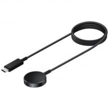 Оригинално безжично магнитно зарядно за смарт / smart / часовник Samsung Watch / Fast Wireless Charger USB-C - черно