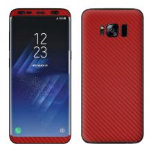 Оригинален гръб със стъклен скрийн протектор Vip за Samsung S8 G950 - червен / carbon