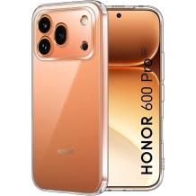 Силиконов калъф / гръб / за Honor 600 Pro - прозрачен кейс със защита на камерата