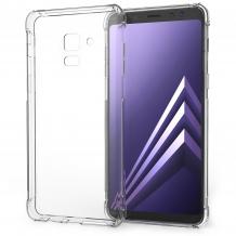 Удароустойчив ултра тънък силиконов калъф / гръб / TPU за Samsung A8 Plus 2018 A730 - прозрачен