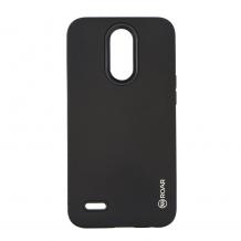 Луксозен силиконов калъф / гръб / TPU Roar Mil Grade Hybrid Case за LG K10 2017 - черен