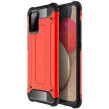 Силиконов гръб TPU Spigen Hybrid с твърда част за Samsung A02s - червен