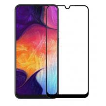 Удароустойчив протектор Full Cover / Nano Flexible Screen Protector с лепило по цялата повърхност за дисплей на Samsung A30 - черен