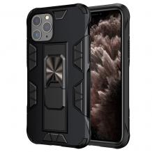 Удароустойчив гръб / кейс / Hybrid Case със стойка и магнитно захващане за Samsung A12 – черен кейс