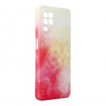 Силиконов калъф / кейс / TPU Pop Case за Samsung A22 4G - червено и бяло / приливащ