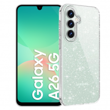 Луксозен силиконов калъф / кейс / Crystal Case TPU за Samsung A26 5G / A17 - прозрачен / брокат