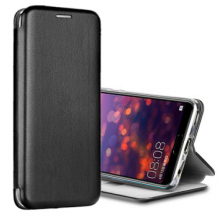 Луксозен кожен калъф Flip тефтер със стойка OPEN за Samsung S24 Ultra - черен