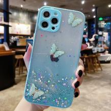 Луксозен твърд гръб / кейс / със силиконов кант и брокат за Samsung A52 4G / A52 5G / A52s 5G