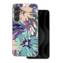 Луксозен силиконов твърд гръб / калъф / кейс IMD print splash за Samsung A35 - Многоцветен