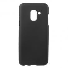 Луксозен силиконов калъф / гръб / TPU Mercury GOOSPERY Soft Jelly Case за Samsung A8 2018 A530F - черен