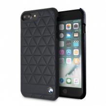 Оригинален кожен гръб BMW за Apple iPhone 7 / iPhone 8 - черен