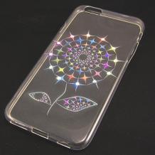 Ултра тънък силиконов калъф / гръб / TPU Ultra Thin с камъни за Apple iPhone 6 4.7"