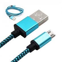 Оригинален Micro USB кабел LDNIO LS30 за Samsung, LG, HTC, Lenovo и други - син / 3 метра