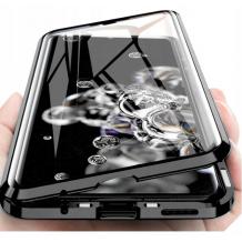 Магнитен калъф Bumper Case 360° FULL за Samsung S24 - прозрачен / черна