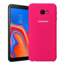 Оригинален гръб Silicone Cover за Samsung J4 Plus 2018 - цикламен