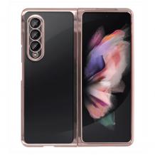 Луксозен твърд гръб за Samsung Z Fold3 5G - прозрачен / Rose Gold
