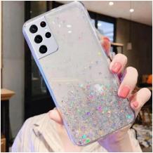 Силиконов калъф / гръб / TPU кейс Brillant Clear Case за Samsung A33 5G - прозрачен / сребрист брокат