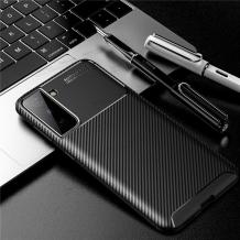 Луксозен силиконов калъф / гръб / TPU Auto Focus за Samsung S21 - черен / Carbon