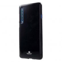 Луксозен силиконов калъф / гръб / TPU Mercury GOOSPERY Jelly Case за Samsung A7 2018 A750F - черен
