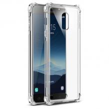 Удароустойчив ултра тънък силиконов калъф / гръб / TPU за Samsung J3 2017 J330 - прозрачен