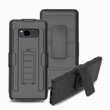 Удароустойчив калъф със стойка от 2 части за Samsung Note 8 N950 - черен