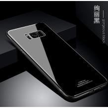 Луксозен стъклен твърд гръб за Samsung S8 Plus G955 - черен