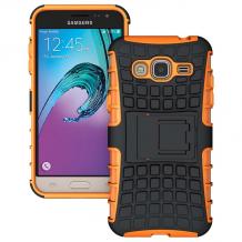 Силиконов гръб TPU Hybrid с твърда част и стойка за Samsung J3 / J3 2016 J320
