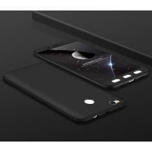 Луксозен твърд гръб GKK 3in1 360° Full Cover за Xiaomi RedMi 4X - черен / лице и гръб