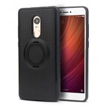 Силиконов калъф / гръб / TPU iFace Hamee Magnetic Finger Ring Car Holder за Xiaomi Redmi Note 4 - черен