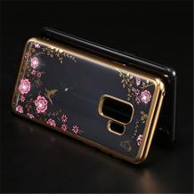 Луксозен силиконов калъф / гръб / TPU с камъни за Samsung S9 Plus G965