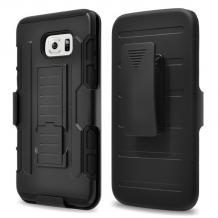 Удароустойчив калъф със стойка от 2 части за Samsung A3 2017 A320 - черен