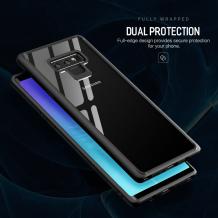 Луксозен твърд гръб Rock Clarity Serias за Samsung Note 9 - прозрачен / черен кант
