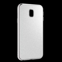 Силиконов калъф / гръб / TPU за Samsung J7 2017 J730 - сребрист кант / брокат Glitter