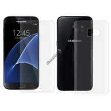 Удароустойчив извит скрийн протектор 360° / 3D Full Cover / за Samsung J7 2016 J710 - прозрачен / лице и гръб