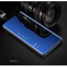Луксозен калъф Clear View Cover с твърд гръб за Xiaomi Redmi Note 8 Pro - син