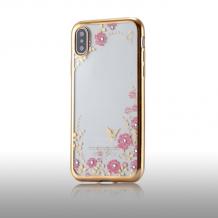 Луксозен силиконов калъф / гръб / TPU с камъни за Huawei P30