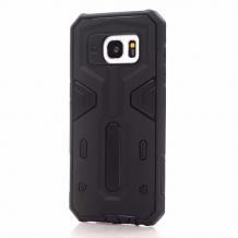 Силиконов гръб TPU Hybrid с твърда част за Samsung A3 2016 A310 - черен