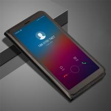 Луксозен кожен калъф Active Flip Cover за Huawei Honor Note 10 - черен