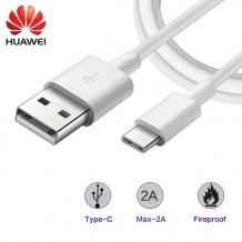 Оригинален USB кабел Type-C за Huawei P30 Pro - бял