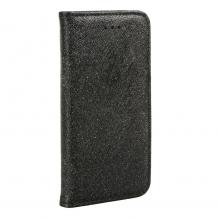 Лукзозен кожен калъф Magic Book със стойка за Samsung J7 2017 J730 - черен