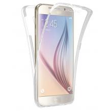 Силиконов калъф / гръб / TPU 360° за Samsung A70 - прозрачен / 2 части / лице и гръб