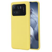 Луксозен силиконов калъф / гръб / Nano TPU кейс за Xiaomi Mi 11 Ultra - жълт