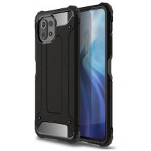 Силиконов гръб TPU Spigen Hybrid с твърда част за Xiaomi Mi 11 Lite - черен