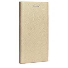 Кожен калъф Bravo Book със стойка за Samsung Note 8 N950 - златист / Flexi