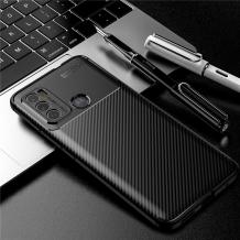 Луксозен силиконов калъф / кейс / TPU Auto Focus за Motorola Moto G60 - черен / Carbon