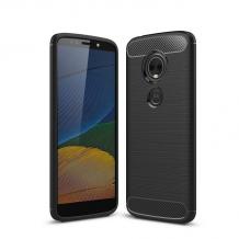 Силиконов калъф / гръб / TPU за Motorola Moto E5 Plus - черен / carbon