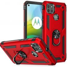 Силиконов гръб Spigen със стойка и магнитно захващане за Motorola Moto G9 Power – червен